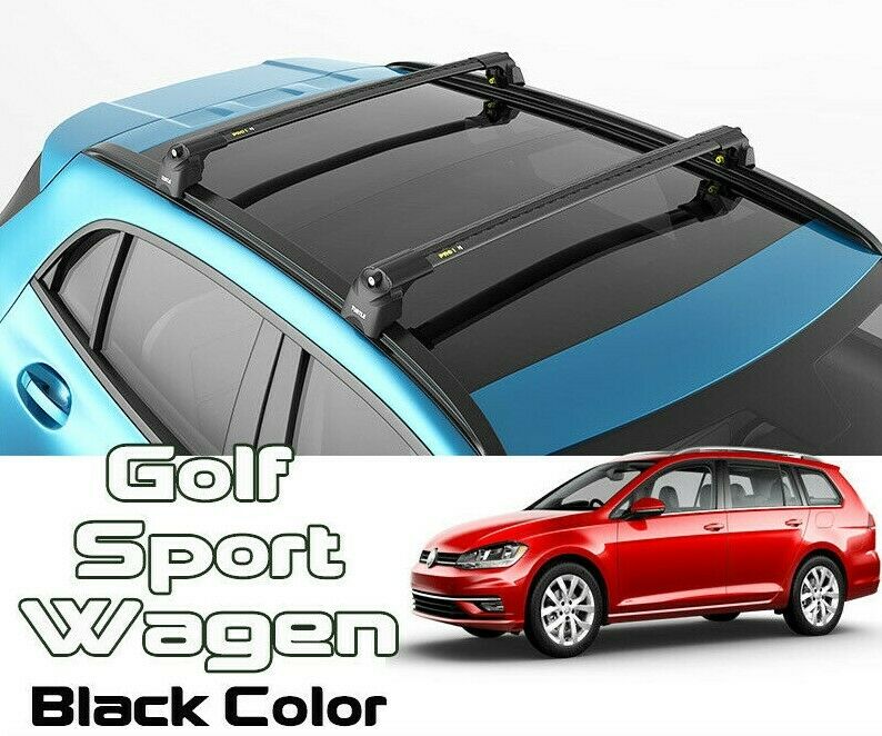 Volkswagen Golg Alltrack Roof Rack-Crossbars Fits to for Flush Roof Rails Black Volkswagen Golg Alltrack Roof Rack-Crossbars Fits to for Flush Roof Rails Black